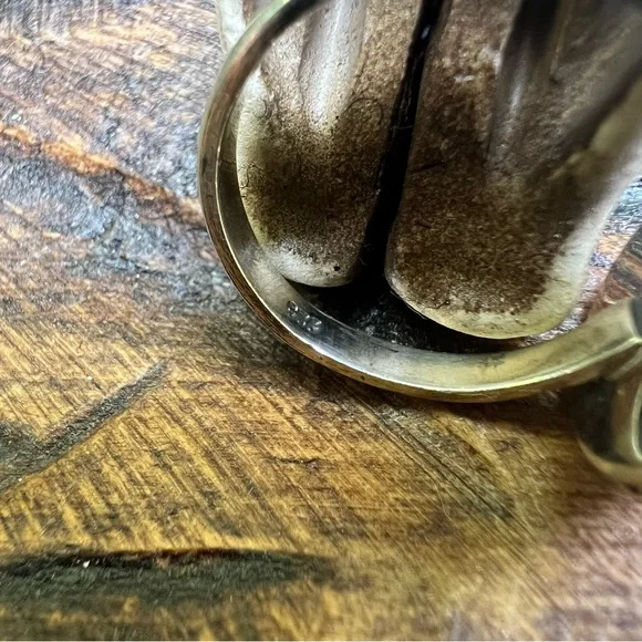 Sterling Silver Kingman Turquoise Ring Size 7.75 Green Round Cabochon Southwest - Picture 6 of 13